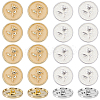20Pcs 2 Colors 1-Hole Alloy Shank Buttons BUTT-GA0001-40-1