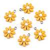 Opaque Resin Pendants RESI-WH0037-01C-1