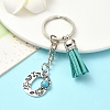 Alloy with Resin Imitation Synthetic Turquoise Keychain KEYC-YW00087-15-1