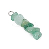 3Pcs Natural Rose Quartz & Green Aventurine & Lapis Lazuli Chip Beaded Constellation Pendants PALLOY-JF03043-12-4