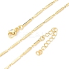 Brass Column Link Chain Necklaces NJEW-H086-04G-4