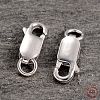 Anti-Tarnish Rhodium Plated 925 Sterling Silver Lobster Claw Clasps STER-K014-H154-12mm-P-5