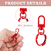 22Pcs 11 Colors Baking Paint Alloy Swivel Clasps KEYC-HS0001-08-4