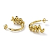 Ion Plating(IP) 304 Stainless Steel Spiral Wire Wrap Stud Earrings for Women EJEW-K244-16G-1