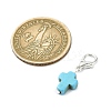 Dyed Synthetic Turquoise Cross Pendant Decoration HJEW-JM02634-4