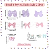 80Pcs 4 Styles Resin Cabochons CRES-SC0003-06A-4
