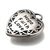 Retro 304 Stainless Steel Pendants STAS-L284-18AS-05-2