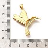 Rack Plating Brass Micro Pave Cubic Zirconia Enamel Pendants LS-KK-L226-002G-02-3