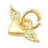 Heart with Wing Rack Plating Brass Pendants Charms KK-S396-17-2