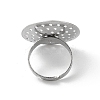 Non-Tarnish 304 Stainless Steel Sieve Ring Settings STAS-K278-06B-P-3