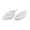 304 Stainless Steel Leaf Pendants STAS-T069-38P-2