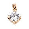 Brass Micro Pave Cubic Zirconia Pendants X-KK-E795-29KCG-04-1