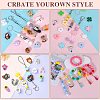 80Pcs 4 Style Round Silicone Focal Beads SIL-SZ0001-22L-5