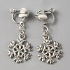 Christmas Theme Rhinestone Dangle Clip-on Earrings EJEW-WH0047-58S-1