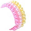 3Pcs 3 Colors ABS Plastic Imitation Pearl Beads Stretch Bracelets BJEW-JB11585-4