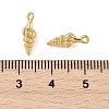 SHEGRACE Brass Shell Shape Charms XGR0170G-107G-3