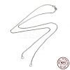 Rhodium Plated 925 Sterling Silver Cable Chains Necklace Makings STER-B001-03P-A-5