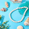 1 Strand AB Color Plated Shell Pearl Round Beads Strands BSHE-LT0001-01-3