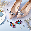 4Pcs 2 Colors Alloy Glass Shoe Decoration FIND-PH0021-45-5