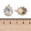 Natural White African Opal Faceted Pendants G-K347-06G-02-3
