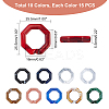   300g 10 Colors Acrylic Linking Rings OACR-PH0001-51-2