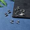 10Pcs 201 Stainless Steel Stud Earring Findings with Hole EJEW-FS0001-14B-10