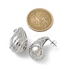 304 Stainless Steel Teardrop Stud Earrings EJEW-B108-07P-5