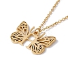 Initial Letter with Butterfly Pendant Necklace LS-NJEW-C026-01G-H-1