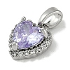 Brass Micro Pave Cubic Zirconia Charms KK-P283-24P-2