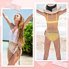 Polyester Women Crochet Beach Cover Up Sarong Wrap AJEW-WH20007-71-4