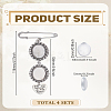 Oval Alloy & Iron Flower Bouquet Photo Hangings Brooches Making Kits JEWB-LP00001-2