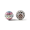 Brass & Alloy & Rhinestone Enamel Beads RB-CBA973B-11D-P-2