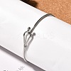 Tarnish Resistant 304 Stainless Steel Bangles STAS-S053-26-5