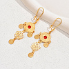 Fashionable Vintage Exotic Brass Flat Round Hoop Earrings AD3111-2