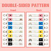 PU Leather & Cotton Name Marker Keychain AJEW-WH0514-032-3