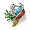 Woodpecker Platinum Zinc Alloy Enamel Pin JEWB-D068-02P-03-1