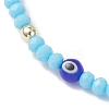 Glass & Lampwork Beaded Stretch Bracelets for Women BJEW-JB13226-4