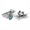 Natural Paua Shell Cicada Brooch PALLOY-Q438-005A-RS-2