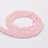 Faceted Round Natural Rose Quartz Bead Strands G-L437-12-8mm-2