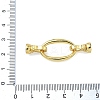Oval Brass Fold Over Clasps KK-Z143-13G-3