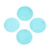 Spray Painted Natural Capiz Shell Disc Links Connector Charms SSHEL-T017-32A-1