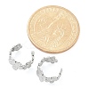 304 Stainless Steel Flower Cuff Earrings for Women LS-EJEW-A118-03P-5