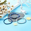 Evil Eye Handmade Lampwork Stretch Bracelets Set BJEW-JB06790-6