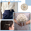 6Pcs Alloy Rhinestone Buttons BUTT-FG0001-58C-5