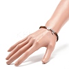 7Pcs 7 Style Natural Mixed Gemstone & Alloy Saint Benedict Medal Beaded Stretch Bracelets Set BJEW-JB08877-3