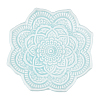 Mandala Flower Shape Porcelain Jewelry Plate DJEW-WH0043-41B-1