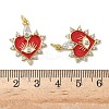 Brass Micro Pave Cubic Zirconia Pendants KK-P326-11G-02-3