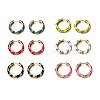 Brass Micro Pave Clear Cubic Zirconia Huggie Hoop Earrings EJEW-H121-22G-1