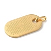 PVD Vacuum Plating 304 Stainless Steel Pendants STAS-G346-18G-2