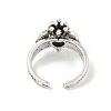 Zinc Alloy Rhinestone Solitaire Ring LS-RJEW-Z048-03AS-01-3